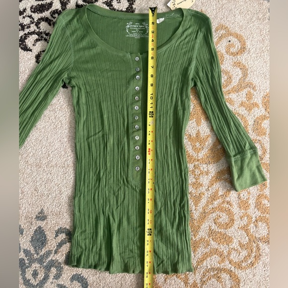 Energie Olive Long Sleeve Ribbed Top - Picture 5 of 6